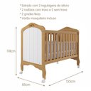 Ver imagem 6 de Dormitório Encanto Guarda-roupa, Cômoda e Berço Harmonia Nature/branco com Colchão Supreme -