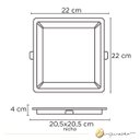 Ver imagem 2 de Plafon Painel Led Embutir 18w Recuado Quadrado 4000k Opus