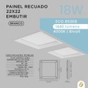 Ver imagem 3 de Plafon Painel Led Embutir 18w Recuado Quadrado 4000k Opus