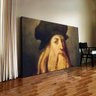 Quadro Leonardo Da Vinci Auto Retrato:60x40 cm/DOURADA - 1