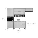 Ver imagem 2 de Cozinha Modulada Mgm 4 Peças Esplêndida C4p182 Cinamomo/titanium