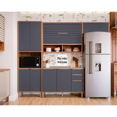 Cozinha Modulada Mgm 4 Peças Esplêndida C4p182 Cinamomo/titanium