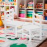 Conjunto Infantil 2 Cadeiras com Encosto Branco Taron Jm Móveis - 1