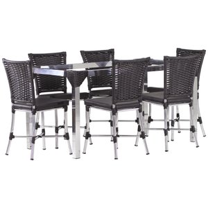 Conjunto 6 Cadeiras Angra e Mesa de Jantar Haiti em Alumínio