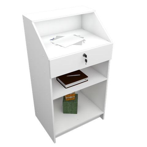 BALCAO CAIXA LOJA M26.2020.B MDF (COMÉRCIO GERAL, LOJA) MUNDI MOVEIS Branco