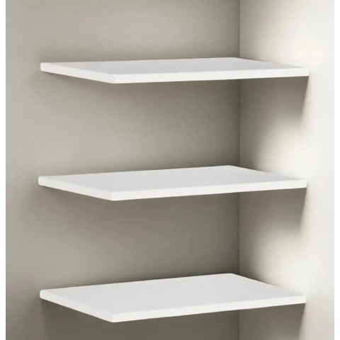 Kit com 3 Prateleiras Retangulares de Parede para Livros – 40x20 cm Brancas