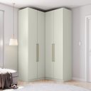 Ver imagem 1 de Guarda Roupa Modulado de Canto 4 Portas 3 Gavetas Bellagio Casa 812
