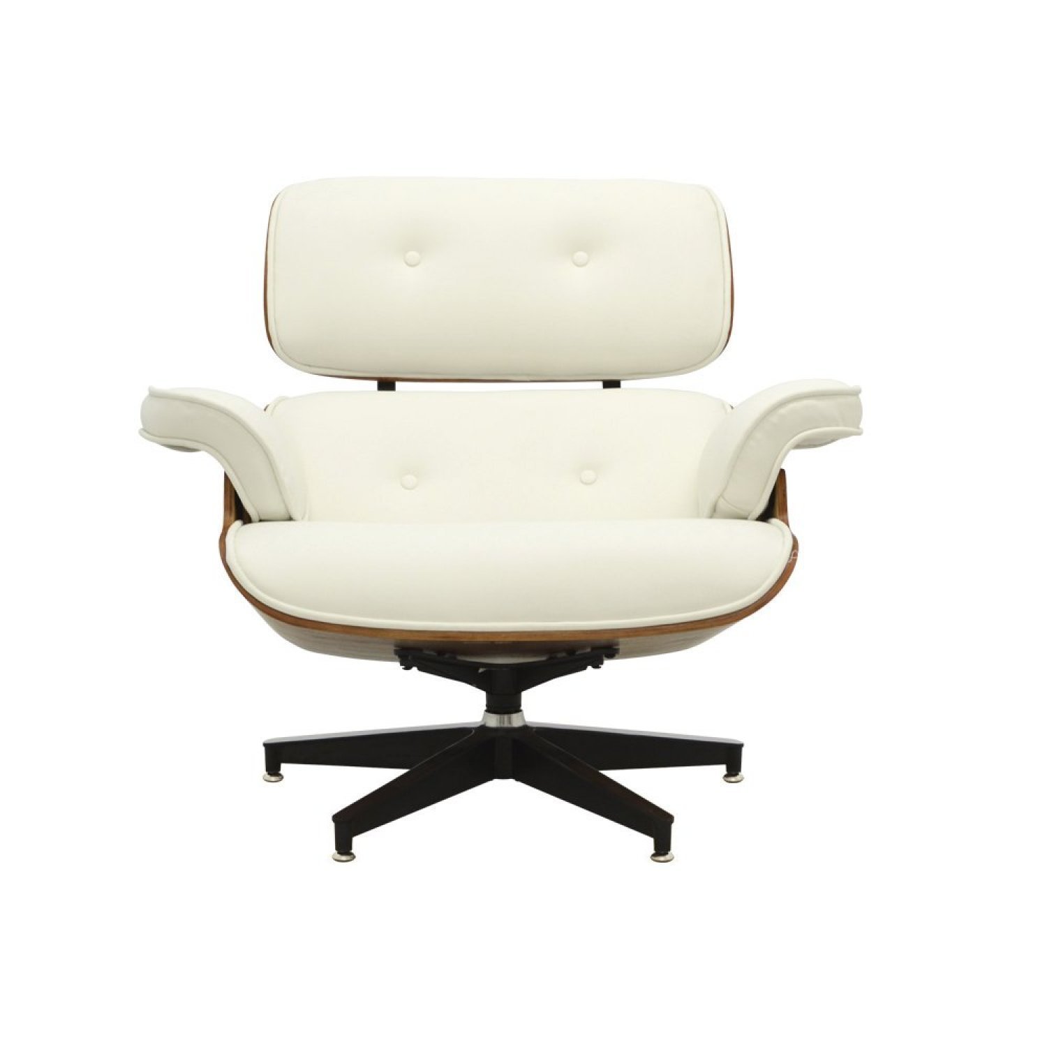 Poltrona com Assento Charles Eames Branca  Móveis - 4