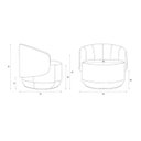 Ver imagem 3 de Poltrona Ananda Giratoria Cinza 75cm - 61783