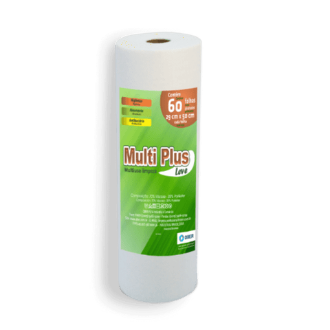 Pano Multiuso Multiplus - 29cm X 30m - 60 Folhas - 35g/m² - Branco