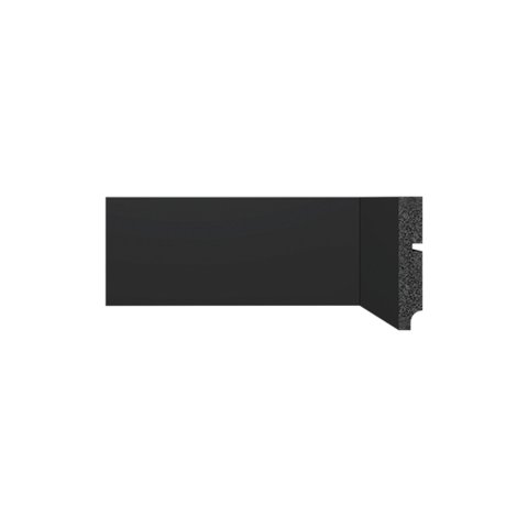 Rodapé de Poliestireno 10cm x 16mm x 2,40m Frisado Black 3457 Santa Luzia Preto