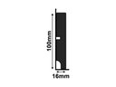 Ver imagem 3 de Rodapé de Poliestireno 10cm x 16mm x 2,40m Frisado Black 3457 Santa Luzia Preto