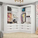 Ver imagem 1 de Closet Casal Duplo Sevilha Premium com 12 Gavetas Branco