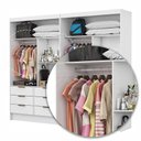 Ver imagem 7 de Closet Casal Duplo Sevilha Premium com 12 Gavetas Branco
