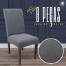 Kit 8 Capas de Cadeira Linha Gold Anti Gato Francesa - Cinza - 2