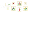 Ver imagem 1 de Quadros Placas mdf 6mm quarto safari infantil 8un 20x20