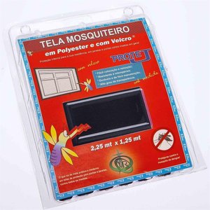 Tela Mosquiteiro Com Velcro 125X225Cm Preta