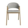 Cadeira Mesa de Jantar Suellen Estofada Reforçada Linho Cor:cinza Claro - 4