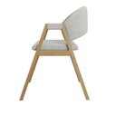 Ver imagem 5 de Cadeira Mesa de Jantar Suellen Estofada Reforçada Linho Cor:cinza Claro