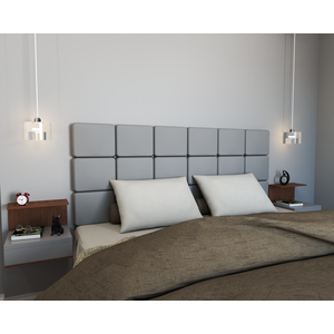 Cabeceira Para Cama Box Casal 1,60x55 Estofada - Cinza/Suede