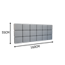 Cabeceira Para Cama Box Casal 1,60x55 Estofada - Cinza/Suede - 2