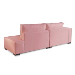 Sofá 2 3 4 Lugares Modulado Almofada Solta Molas Istambul Braço Esquerdo Suede Rose 2,3m - 3