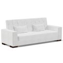 Ver imagem 1 de Sofá Cama Decorativo 210cm Beesley Pu Branco Brilho - Gran Belo