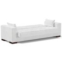 Ver imagem 7 de Sofá Cama Decorativo 210cm Beesley Pu Branco Brilho - Gran Belo