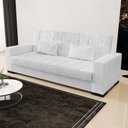 Ver imagem 2 de Sofá Cama Decorativo 210cm Beesley Pu Branco Brilho - Gran Belo