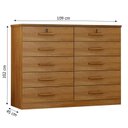 Ver imagem 7 de Guarda Roupa Casal Sonetto com Espelho e Gaveteiro Milão com Chave Cumaru 25 Fendi - Novo Horizonte