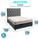 Ver imagem 3 de Kit Cabeceira + Cama Box Bau + Colchão Casal D20 D20 Inducol
