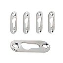 Ver imagem 1 de Suporte De Nicho Tipo Presilha Plano Com Furo Escareado Metálico Zinco Branco (Kit Com 25 Un)