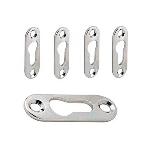 Suporte De Nicho Tipo Presilha Plano Com Furo Escareado Metálico Zinco Branco (Kit Com 25 Un)
