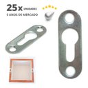 Ver imagem 2 de Suporte De Nicho Tipo Presilha Plano Com Furo Escareado Metálico Zinco Branco (Kit Com 25 Un)