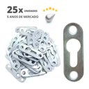 Ver imagem 3 de Suporte De Nicho Tipo Presilha Plano Com Furo Escareado Metálico Zinco Branco (Kit Com 25 Un)