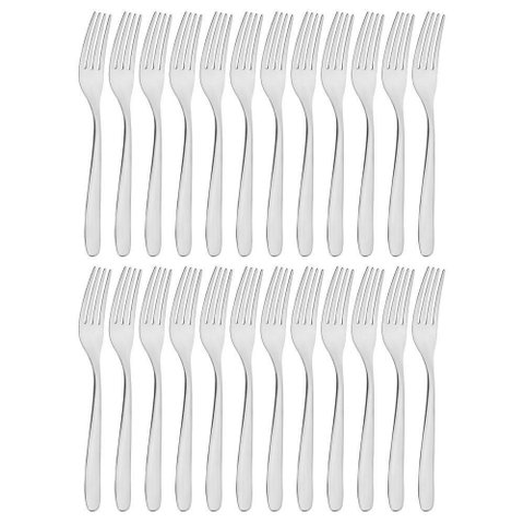 Kit 24 Garfos de Mesa Tramontina Havaí em Aço Inox