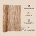 Ver mais imagens de Sombreamento para Pergolado Esteira de Bambu 5m x 1m Forro Rústico Marrom Varanda e Quintal