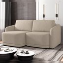Ver imagem 2 de Sofá Cama para Sala de Estar 2 Lugares 216cm Montserrat K01 Linho Bege - Lyam Decor