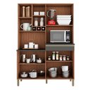 Ver imagem 3 de Armário para Cozinha 7 Portas 1 Gaveta em MDF Puxador Perfil Grécia Espresso Móveis