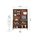 Ver imagem 4 de Armário para Cozinha 7 Portas 1 Gaveta em MDF Puxador Perfil Grécia Espresso Móveis