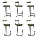 Ver imagem 2 de Banqueta Alta Cozinha 70cm Encosto Industrial Aço Kit 6 Ziria Pu S02 - D’Rossi