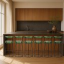 Ver imagem 1 de Banqueta Alta Cozinha 70cm Encosto Industrial Aço Kit 6 Ziria Pu S02 - D’Rossi