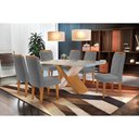 Ver imagem 1 de Mesa Sala Imperatriz 180 + 6 Cad Melissa Capuccino Rufato