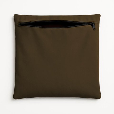 Capa de Almofada 42cm Decorativa Suede P/ Sofá e Cadeira Cor:marrom