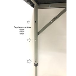 Mesa Dobrável Vira Maleta com 3 Regulagens de Altura Cor Preta - 5