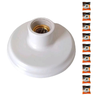 Kit 10 Plafon de Plastico Bocal de Porcelana E27 Foxlux - 2