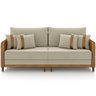 Sofá 3 Lugares Sala de Estar Living 232cm Asbury K01 Veludo Bege Couríssimo Camel - Lyam Decor - 3