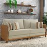Sofá 3 Lugares Sala de Estar Living 232cm Asbury K01 Veludo Bege Couríssimo Camel - Lyam Decor - 2