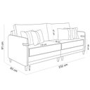 Ver imagem 5 de Sofá 3 Lugares Sala de Estar Living 232cm Asbury K01 Veludo Bege Couríssimo Camel - Lyam Decor