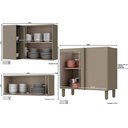 Ver imagem 4 de Kit de Cozinha Completa 9 Peças Connect (3 Armários + 2 Balcões + 2 Paneleiros + 2 Complementos) C9P